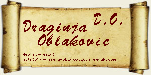 Draginja Oblaković vizit kartica